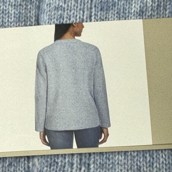 Ella Moss Womens Size Large Blue Relaxed Boyfriend Button Front Cardigan Lrg. L - Picture 5 of 10